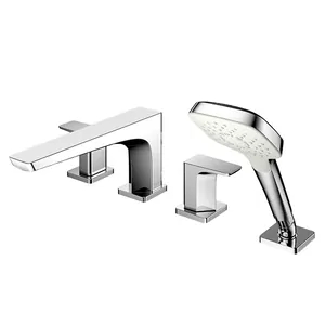 Смеситель для ванны TOTO на 4 отверстия, с ручным душем TBG07202R