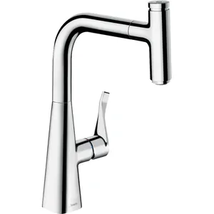 Смеситель Hansgrohe Metris Select M71 для кухни 240мм с вытяжным изливом 73802000
