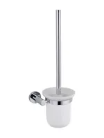 Ершик для унитаза Aquatek AQ4010CR подвесной, стекло матовое, цвет: хром