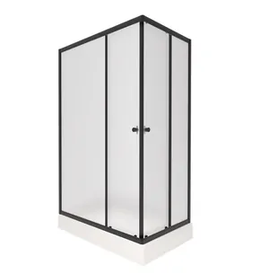 Душевой уголок Triton БВ (120х80) низкий поддон,стекло 4 мм матовое/профиль черный DK368