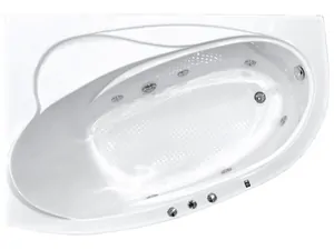 Ванна угловая BACH 150х100 Система 1, гидромассаж, каркас, левая