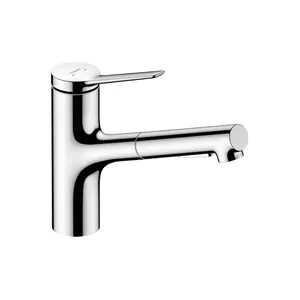 Смеситель Hansgrohe M33 2jet для кухни 150мм с вытяжным душем, sBox lite, хром 74803000