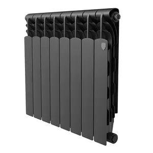 Радиатор биметаллический ROYAL THERMO 500 (564х640х80) 1280Вт, 8 секций, черный