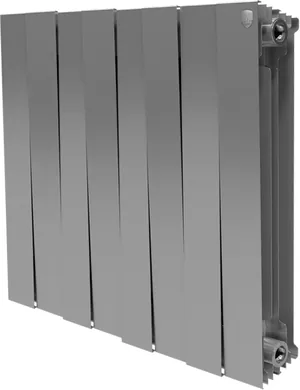 Радиатор биметаллический, 8 секций ROYAL THERMO ВШГ:591х640х100 1512 Вт Silver Satin