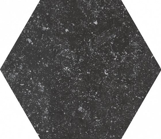 фон Coralstone Hexagon Black Antislip 29.2x25.4