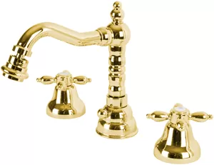 Смеситель CEZARES -BBS2-03/24 для биде, 3 отверстия, с донным клапаном, золото 24 карат