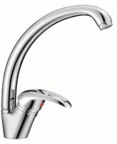 Смеситель Ledeme Н15 для кухни, однозахватный, поворотный, хром L4115