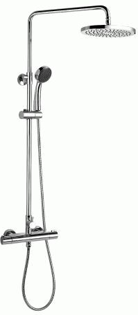 Душевая система Lemark LM7860C термостат для душа, верхний/ручной душ, хром