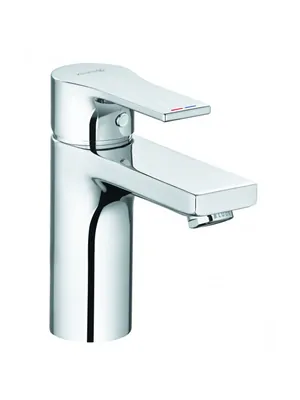 Смеситель KLUDI SL для умывальника 100, однозахватный,донный клапан PUSH-OPEN (хром) 482980565