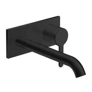 Смеситель Duravit для раковины встраиваемый однозахватный, излив 225мм, черный матовый C11070004046