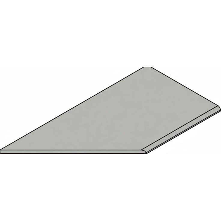 Italon Magma (Магма) 620090001326 X2 Сильвер бортик закруглённый Левый 30x120 матовая