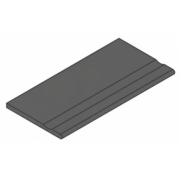 Italon Magma (Магма) 620090001348 X2 Графит бортик с выемкой закруглённый 30x60 матовая