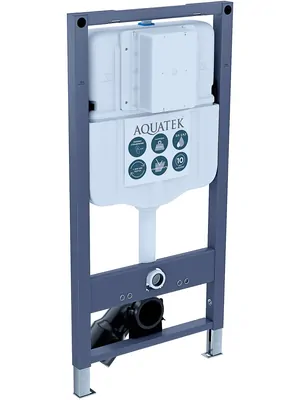 Инсталляция Aquatek N49 для подвесного унитаза, пневматич. смыв 1130х500х100мм INSP-0000002