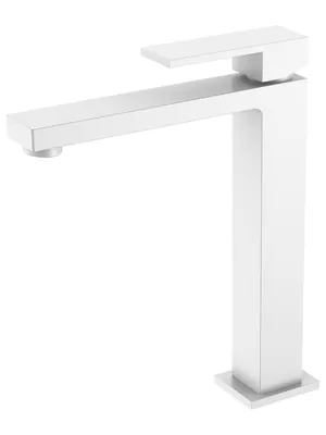 Смеситель Boheme 472-MW для раковины, на 1 отв, однозахватный, фикс излив, белый мат