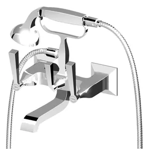 Смеситель для ванны/душа Zucchetti ZB2228 настенный, двухзахватный, душ.гарнитур, цвет:хром