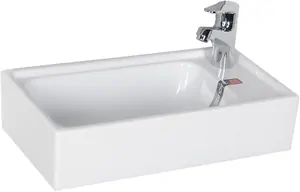 Раковина Aquanet 50 (Sanovit) 505х265 мм, отверстие под смеситель справа, белая 182338