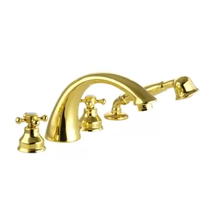Смеситель на борт ванны Migliore на 4 отверстия, золото ML.LAD-981.DO