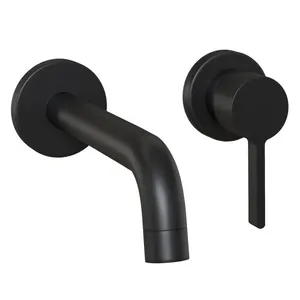 Смеситель для раковины Paini встраиваемый,однозахватный,с внутр.частью,черный браш. 74PZ208