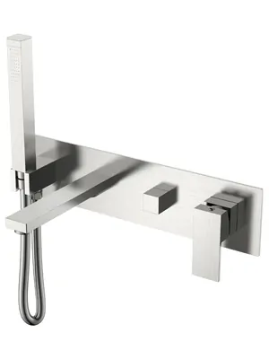 Смеситель Boheme 474-2-NB для ванны/душа, встраиваемый, с ручным душем, никель браш