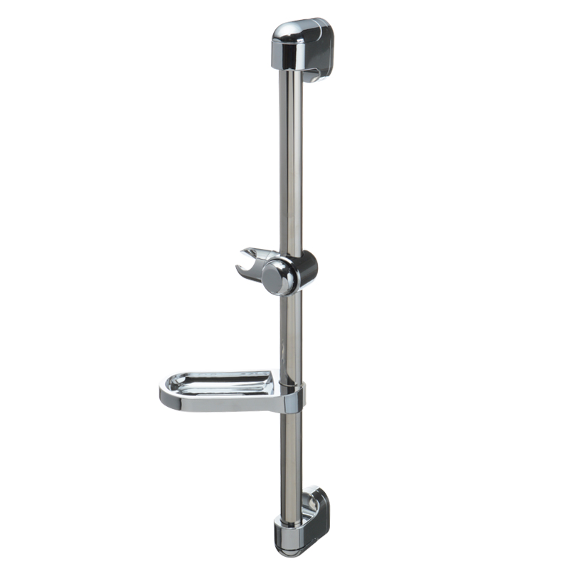 стойка для душа с мыльницей d25мм, L=600мм нерж., ABS, хром MELODIA MKP20076BL
