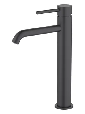 Смеситель для раковины Aquatek AQ1304MB однозахватный, излив 214мм, б/дон. клап., черный мат