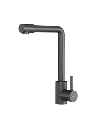 Смеситель для кухни AM.PM F85B05022 однозахватный, L-образный поворотный излив, черный мат