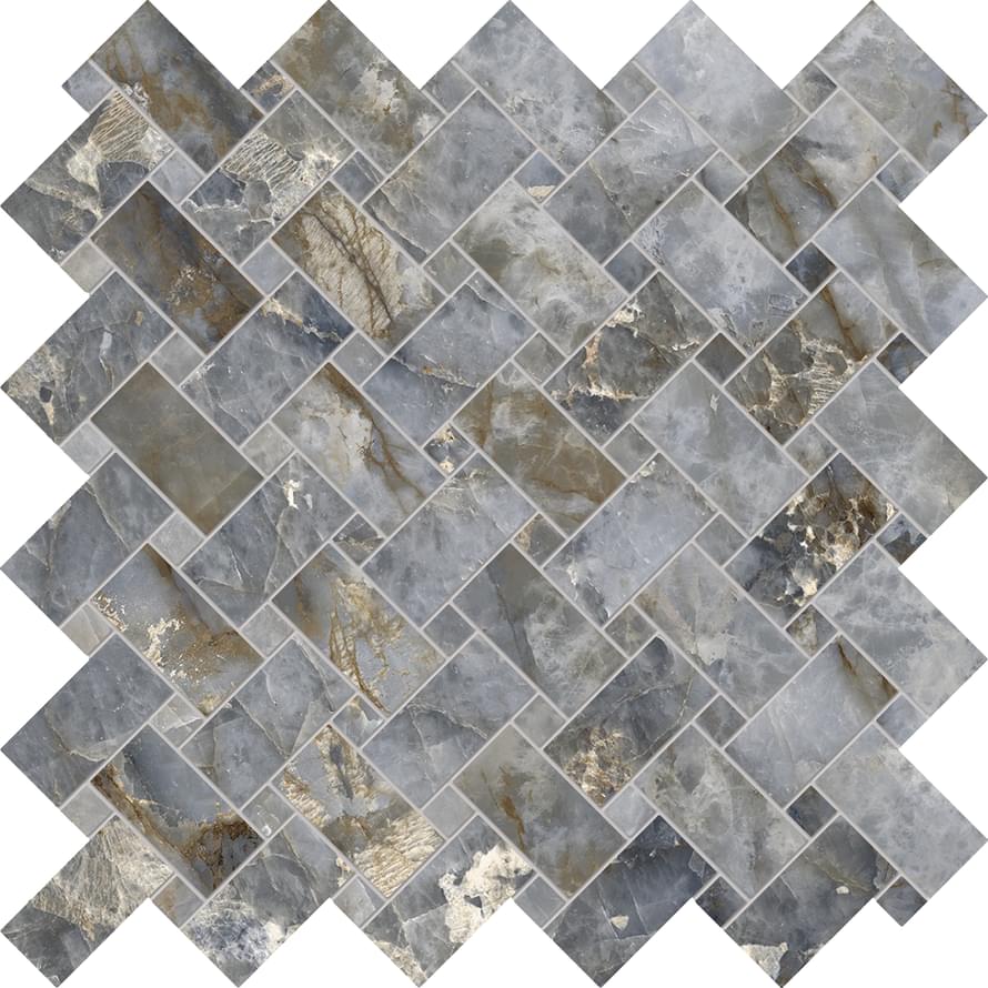мозаика Tele Di Marmo Revolution Intrecci Blu Ande Naturale 30x30