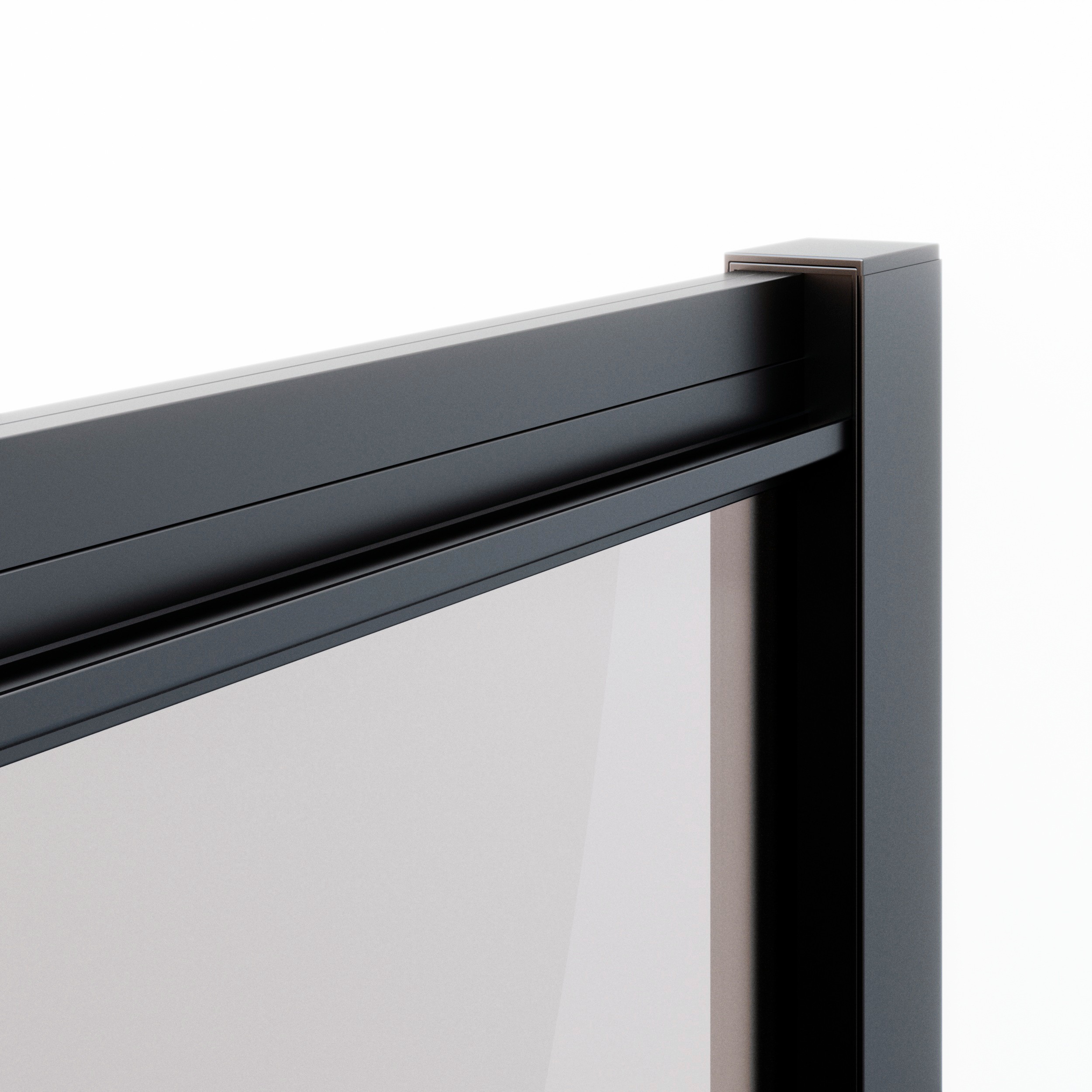 Душевое ограждение Ambassador Forsa 17021216AB-80AB (100x80х200) прямоугольник,черный,стекло прозрачное,раздвижная,2 места