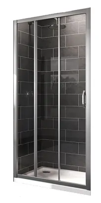 Душевая дверь HUPPE 90х190 раздвижная, проф.серебро, стекло прозрачное AntiPlaque 140303.069.322