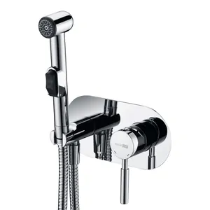 Смеситель WasserKRAFT 4138 встраиваемый, однозахватный, с гиг. душем, цвет: хром