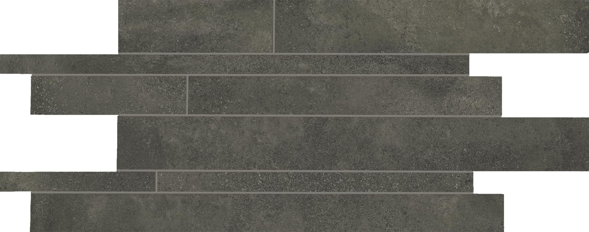 мозаика Be Square Listelli Sfalsati Black Naturale Slim 30x60
