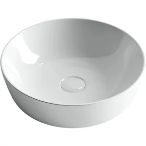 Раковина накладная Ceramicanova 415х415х135 круглая, без перелива, цвет: белый CN6013