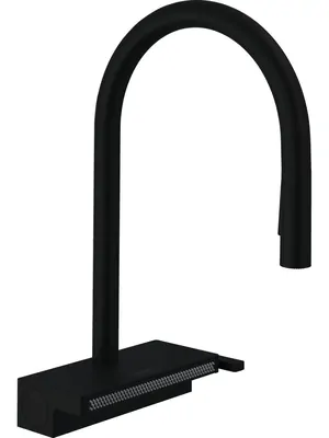 Смеситель Hansgrohe для кухни 170 вытяжной душ 3jet черный матовый 73837670