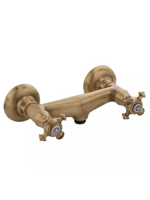 Смеситель для душа Migliore настенный, бронза Материал Латунь Цвет Хром Тип установки На стену (внешний) Стиль Классический (ретро) Поверхность Глянцевая Отверстия для монтажа на 2 отв. Душев