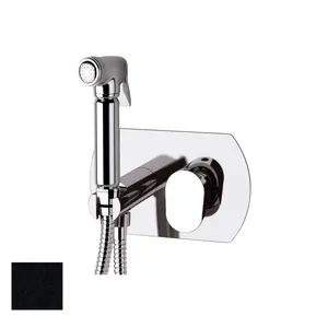 Смеситель для ванны/душа Daniel Omega OM64215 встраиваемый, с гигиеническим душем, черный матовый