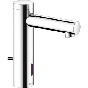 Смеситель для раковины Keuco 125 мм, электронный, фикс. излив, от батареек, хром 59511011100