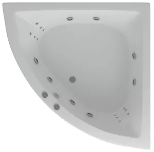 Ванна акриловая Акватек 150х150 аэромассаж, пневмо управление, панель, каркас, слив