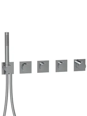 Смеситель для душа Almar термостат. встраиваемый, на 3 потребителя, цвет нержавеющая сталь брашированная AISI E180434.316