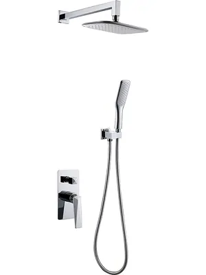 Душевая система Boheme 374 встраиваемая, однозахватная, верхний/ручной душ, хром