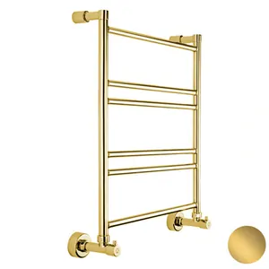 Полотенцесушитель водяной Margaroli Mini 3-486-6 (655,5х535) шлифованное золото, 34864706BGN