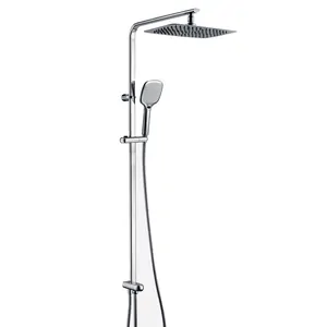 Душевой комплект WasserKRAFT A042 ручной душ 3 функции, верхний душ, шланги, стойка, переключатель