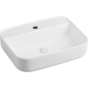 Раковина накладная Aquanet -2 500х400х140 без перелива, отверстие под смеситель, белый 211283