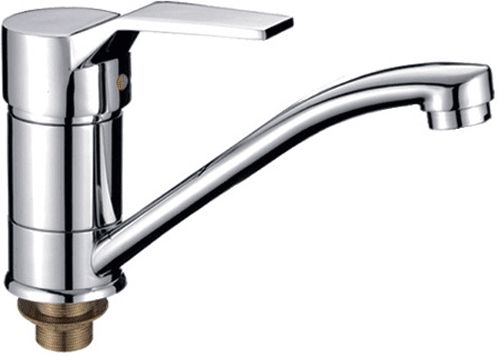 Смеситель Ledeme Н63 для кухни, однозахватный, поворотный излив, хром L4563-2