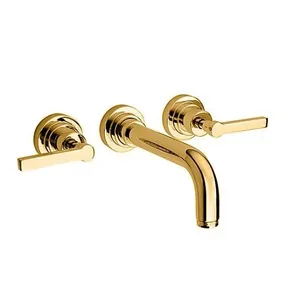 Смеситель для раковины Nicolazzi Mac Kinley 05 2207GO29 двухзахватный, на 3 отверстия, золото