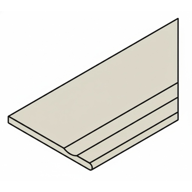 Italon Magma (Магма) 620090001350 X2 Минерал бортик с выемкой закруглённый Правый 30x60 матовая