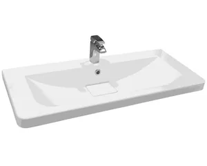 Раковина Aquaton 105 1A71323KSH010 1050х460х150 мм, перелив, отверстие под смеситель, белая