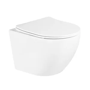 Унитаз подвесной BelBagno (360x482x360) безободковый, сиденье с микролифтом, белый BB3105CHR/SC