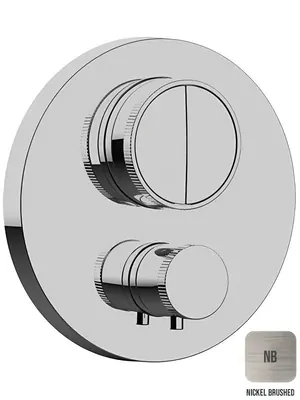 Смеситель для душа Almar термостат, встраиваемый на 2 потребителя, цвет никель брашированный E176632.NB
