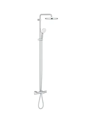 Душевая система Grohe 250 термостат, верхний/ручной душ, хром/белый 26672001