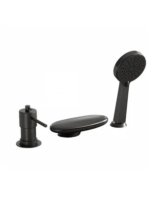 Смеситель ZEEGRES для ванны на три отверстия, черный матовый 30019014